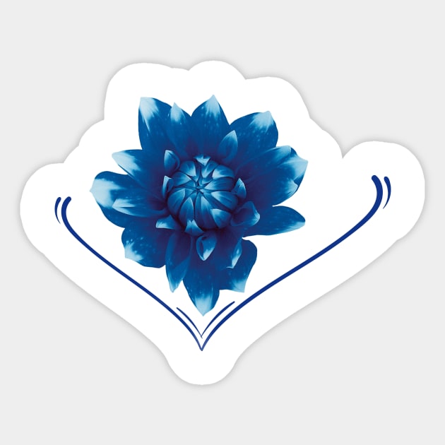 Blue Mountain Rose Sticker by ArtaMeybodi